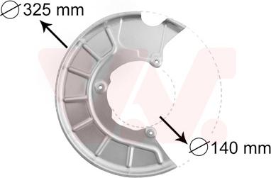 Van Wezel 7622372 - Dubļu sargs, Bremžu disks ps1.lv