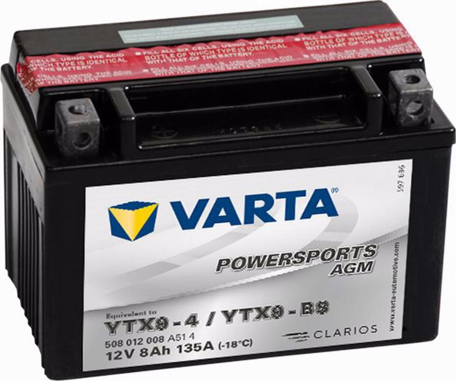 Varta 508012008 - Startera akumulatoru baterija ps1.lv