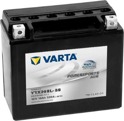 Varta 518918032A514 - Startera akumulatoru baterija ps1.lv