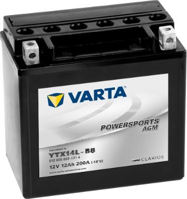 Varta 512905020A514 - Startera akumulatoru baterija ps1.lv