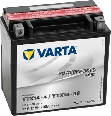 Varta 512014010A514 - Startera akumulatoru baterija ps1.lv