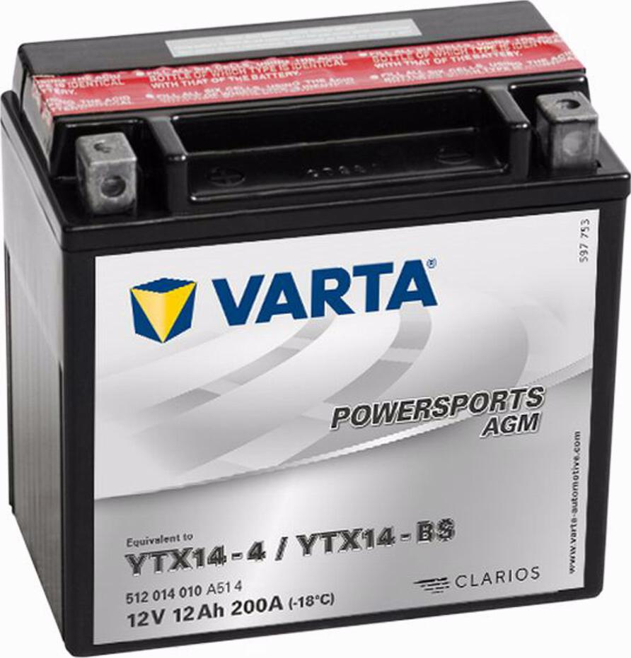 Varta 512014010 - Startera akumulatoru baterija ps1.lv