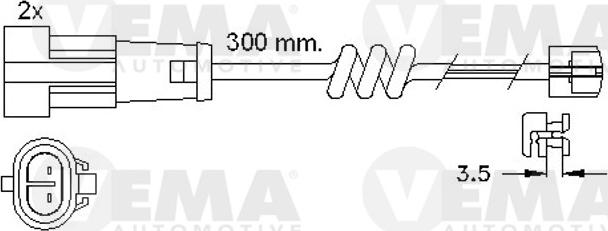 VEMA 117485 - Indikators, Bremžu uzliku nodilums ps1.lv