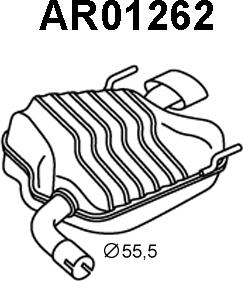 Veneporte AR01262 - Izplūdes gāzu trokšņa slāpētājs (pēdējais) ps1.lv