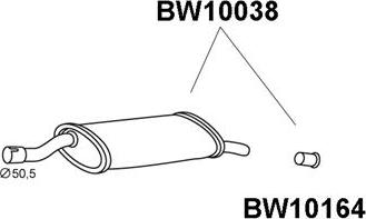 Veneporte BW10038 - Izplūdes gāzu trokšņa slāpētājs (pēdējais) ps1.lv