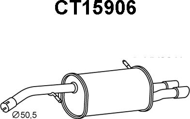 Veneporte CT15906 - Izplūdes gāzu trokšņa slāpētājs (pēdējais) ps1.lv