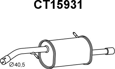 Veneporte CT15931 - Izplūdes gāzu trokšņa slāpētājs (pēdējais) ps1.lv