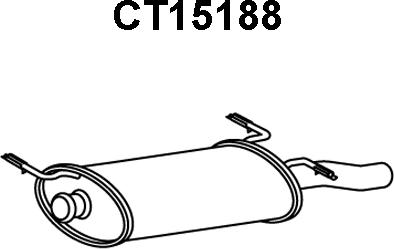Veneporte CT15188 - Izplūdes gāzu trokšņa slāpētājs (pēdējais) ps1.lv