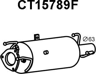 Veneporte CT15789F - Nosēdumu / Daļiņu filtrs, Izplūdes gāzu sistēma ps1.lv