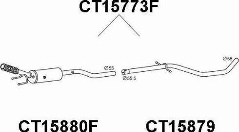 Veneporte CT15773F - Nosēdumu / Daļiņu filtrs, Izplūdes gāzu sistēma ps1.lv