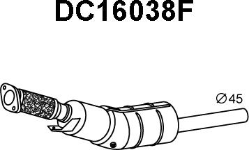 Veneporte DC16038F - Nosēdumu / Daļiņu filtrs, Izplūdes gāzu sistēma ps1.lv