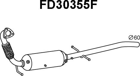 Veneporte FD30355F - Nosēdumu / Daļiņu filtrs, Izplūdes gāzu sistēma ps1.lv