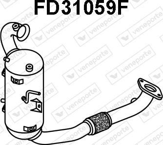 Veneporte FD31059F - Nosēdumu / Daļiņu filtrs, Izplūdes gāzu sistēma ps1.lv