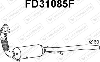 Veneporte FD31085F - Nosēdumu / Daļiņu filtrs, Izplūdes gāzu sistēma ps1.lv