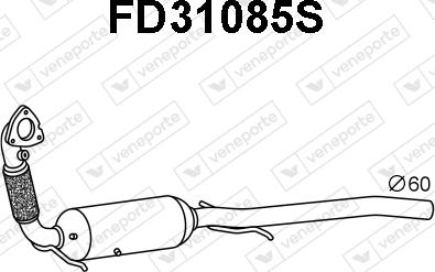 Veneporte FD31085S - Nosēdumu / Daļiņu filtrs, Izplūdes gāzu sistēma ps1.lv