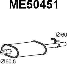 Veneporte ME50451 - Izplūdes gāzu trokšņa slāpētājs (pēdējais) ps1.lv