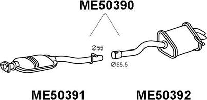Veneporte ME50390 - Izplūdes gāzu trokšņa slāpētājs (pēdējais) ps1.lv