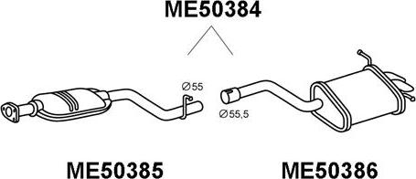 Veneporte ME50384 - Izplūdes gāzu trokšņa slāpētājs (pēdējais) ps1.lv