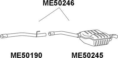 Veneporte ME50246 - Izplūdes gāzu trokšņa slāpētājs (pēdējais) ps1.lv