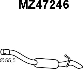 Veneporte MZ47246 - Izplūdes gāzu trokšņa slāpētājs (pēdējais) ps1.lv