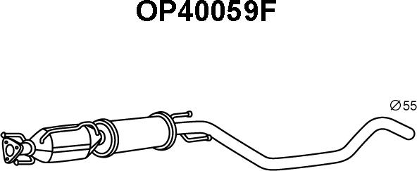 Veneporte OP40059F - Nosēdumu / Daļiņu filtrs, Izplūdes gāzu sistēma ps1.lv