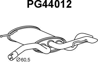 Veneporte PG44012 - Izplūdes gāzu trokšņa slāpētājs (pēdējais) ps1.lv