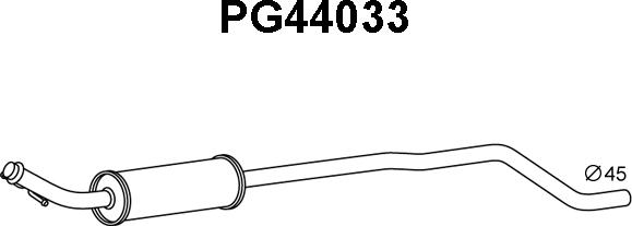 Veneporte PG44033 - Izplūdes gāzu priekšslāpētājs ps1.lv