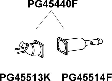 Veneporte PG45440F - Nosēdumu / Daļiņu filtrs, Izplūdes gāzu sistēma ps1.lv