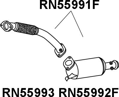 Veneporte RN55991F - Nosēdumu / Daļiņu filtrs, Izplūdes gāzu sistēma ps1.lv