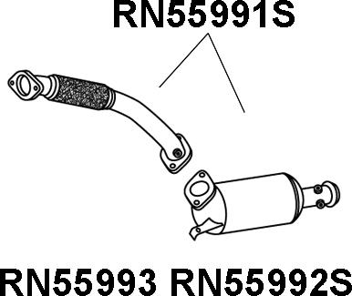 Veneporte RN55991S - Nosēdumu / Daļiņu filtrs, Izplūdes gāzu sistēma ps1.lv