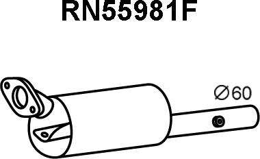 Veneporte RN55981F - Nosēdumu / Daļiņu filtrs, Izplūdes gāzu sistēma ps1.lv