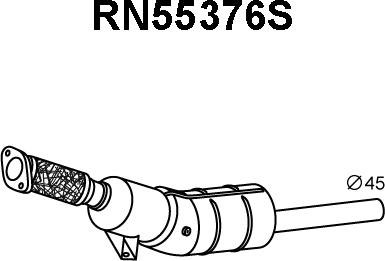 Veneporte RN55376S - Nosēdumu / Daļiņu filtrs, Izplūdes gāzu sistēma ps1.lv