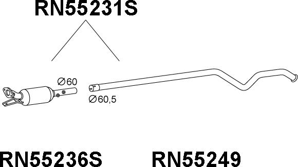 Veneporte RN55231S - Nosēdumu / Daļiņu filtrs, Izplūdes gāzu sistēma ps1.lv