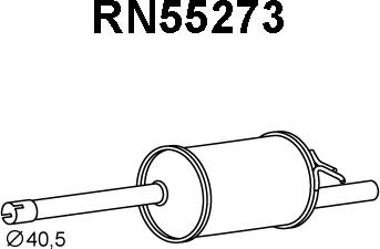 Veneporte RN55273 - Izplūdes gāzu trokšņa slāpētājs (pēdējais) ps1.lv