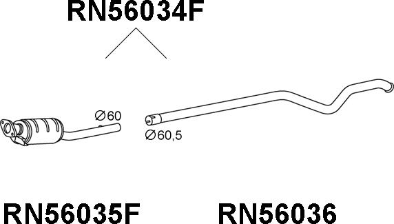 Veneporte RN56034F - Nosēdumu / Daļiņu filtrs, Izplūdes gāzu sistēma ps1.lv