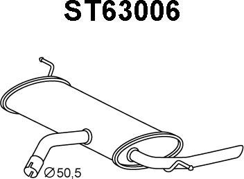 Veneporte ST63006 - Izplūdes gāzu trokšņa slāpētājs (pēdējais) ps1.lv