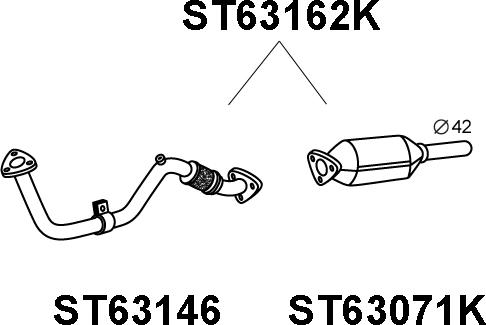 Veneporte ST63162K - Katalizators ps1.lv