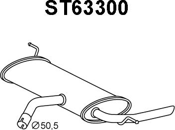 Veneporte ST63300 - Izplūdes gāzu trokšņa slāpētājs (pēdējais) ps1.lv