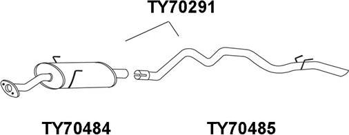 Veneporte TY70484 - Izplūdes gāzu trokšņa slāpētājs (pēdējais) ps1.lv
