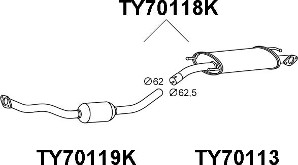 Veneporte TY70118K - Katalizators ps1.lv