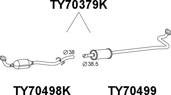 Veneporte TY70379K - Katalizators ps1.lv