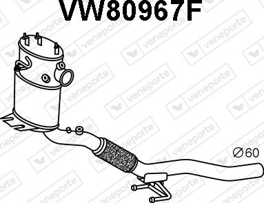 Veneporte VW80967F - Nosēdumu / Daļiņu filtrs, Izplūdes gāzu sistēma ps1.lv