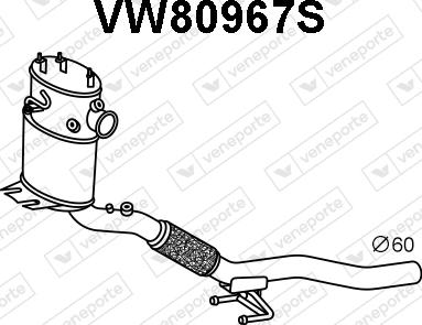 Veneporte VW80967S - Nosēdumu / Daļiņu filtrs, Izplūdes gāzu sistēma ps1.lv