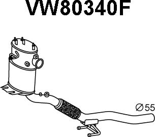 Veneporte VW80340F - Nosēdumu / Daļiņu filtrs, Izplūdes gāzu sistēma ps1.lv