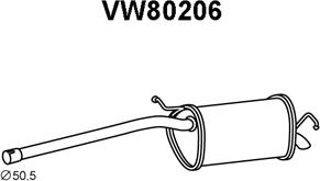 Veneporte VW80206 - Izplūdes gāzu trokšņa slāpētājs (pēdējais) ps1.lv