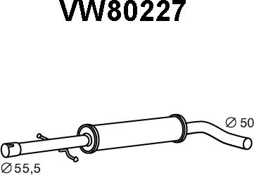Veneporte VW80227 - Vidējais izpl. gāzu trokšņa slāpētājs ps1.lv