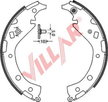 Villar 629.0860 - Bremžu loku komplekts ps1.lv