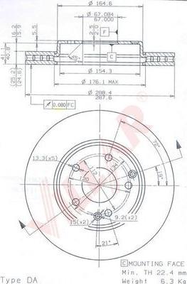 Villar 628.1918 - Bremžu diski ps1.lv