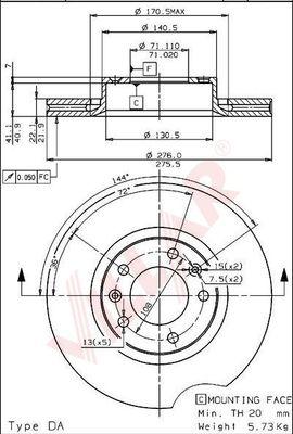 Villar 628.1409 - Bremžu diski ps1.lv