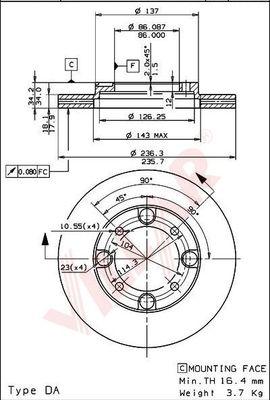 Villar 628.1199 - Bremžu diski ps1.lv